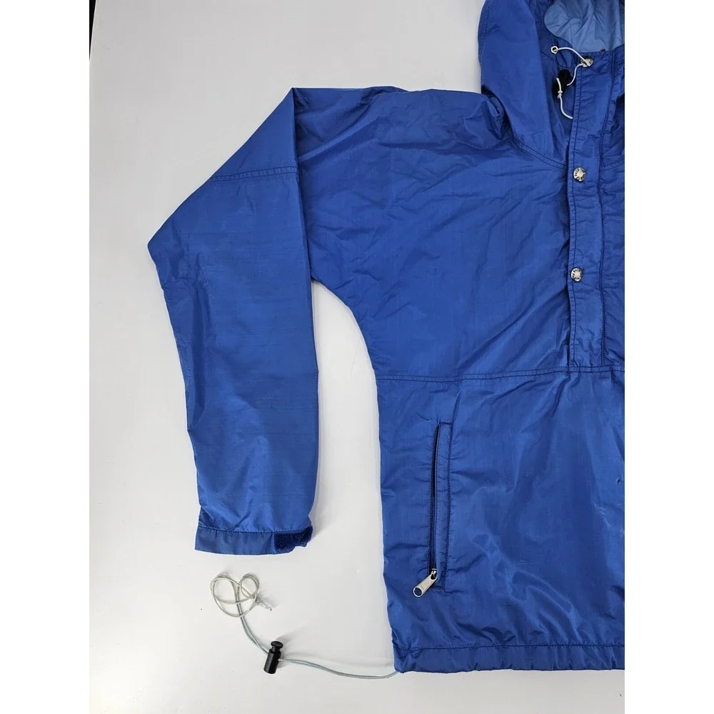 North Face Jacket Men‎ Small Blue Vintage Gore Tex  Zip Snap Hoodie Coat USA